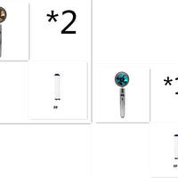 Shower Head Water Saving Flow 360 Degrees Rotating With Small Fan ABS Rain High Pressure Spray Nozzle Bathroom Accessories