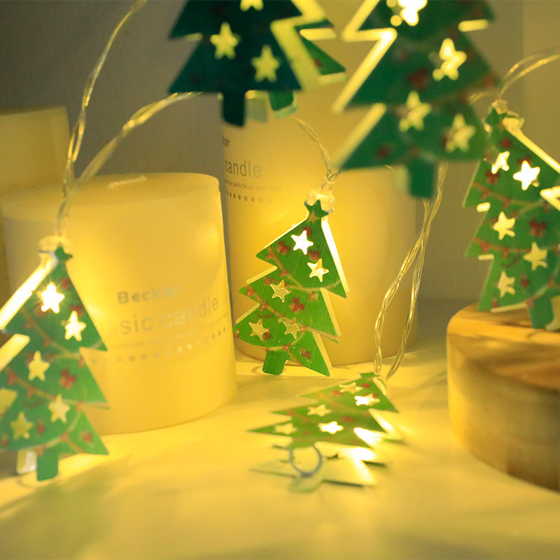 Christmas LED Light String — Santa, Elk & Snowman Ornaments