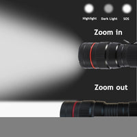 LED Flashlight USB Rechargeable Tactical Zoom Torch Powerful Mini Pen Light Work Light For Camping