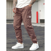 Men's Retro Drawstring Multi Pocket Workwear Casual Pants