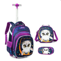 Three-piece Trolley Bag For Primary School Students
