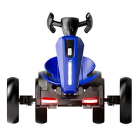 12V Electric Kids Pedal Go Kart, Folder Go Kart, Outdoor Ride On Toy With Adjustable Seat, 4 Non-Slip EVA Wheels For Boys And Girls For Age 3-6 Years Old -Blue