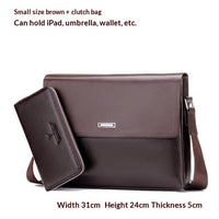 Trendy Men's Business Office And Casual Large-capacity Leather Bag