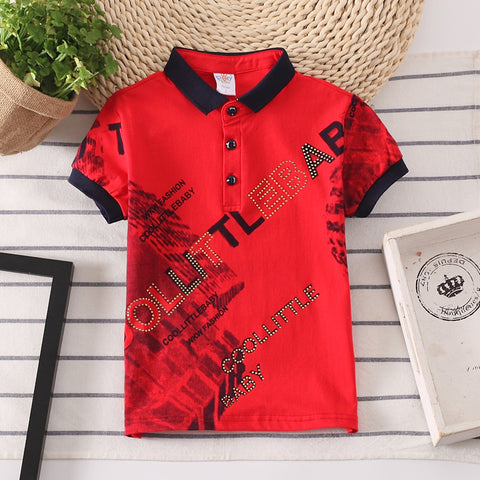 Boys' All-Season Sporty Contrast Lapel Polo Shirt — Premium Apparel Deal | Everyday Home Deal