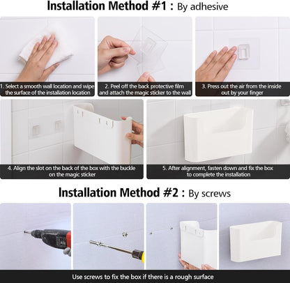 Floating Shelf Wall Mounted Non-Drilling Adhesive Bathroom Organizer Ledge Shelf for Home Decor
