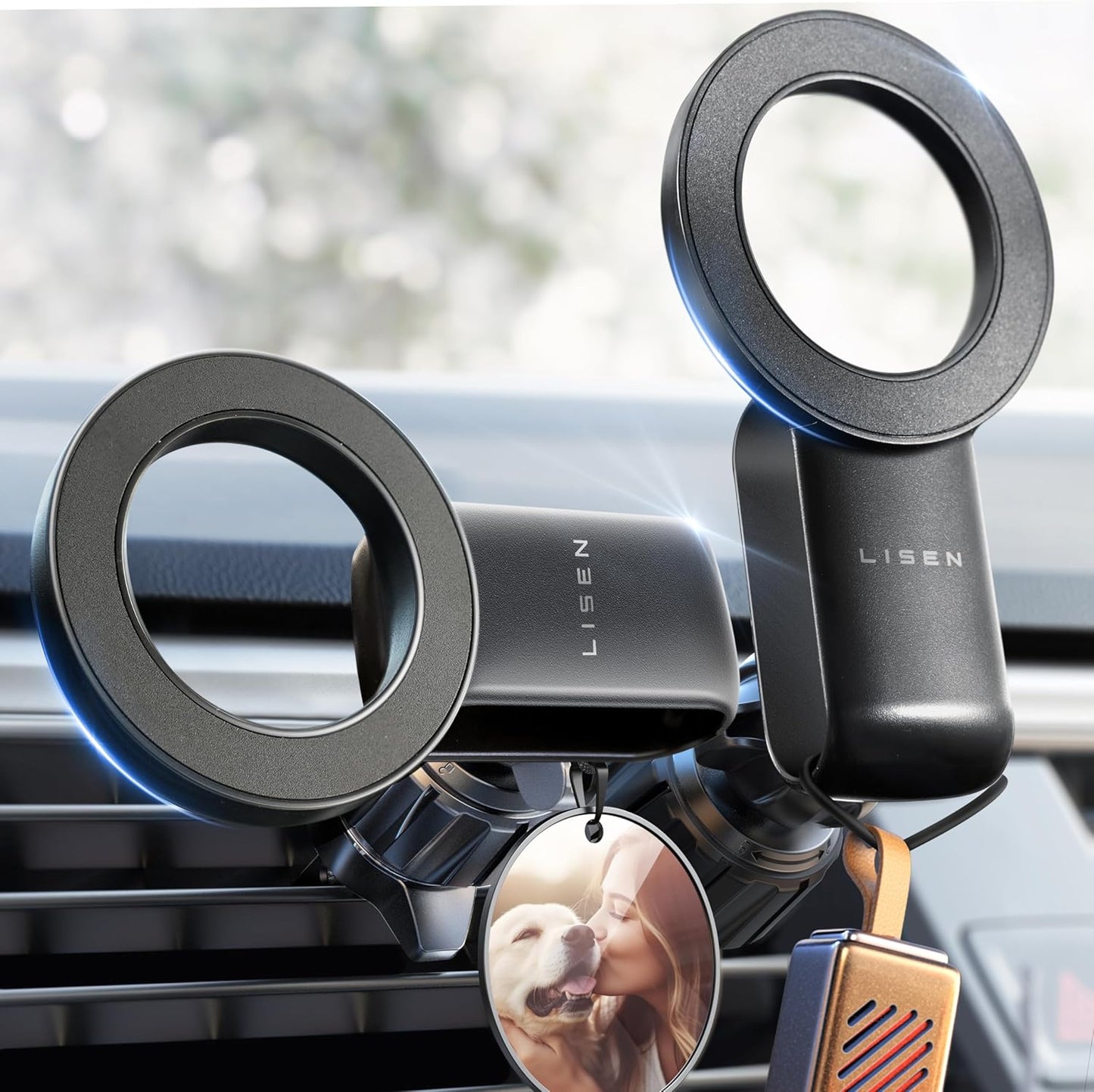 Fits Iphone 16 15 Magsafe Car Mount - [30 Super Magnets] Magnetic Car Phone Mount, Air Vent Cell Phone Holder, Automobile Car Phone Hold for Iphone 16 15 14 13 12 Pro Max plus Kits