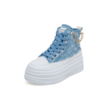 Denim Fashion Womens Casual Chain-Strap Shoes