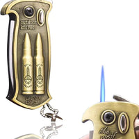 Cool Metal Design Jet Torch Lighter Refillable Butane Novelty Lighter For Gift Fireplace Candle Camping BBQ