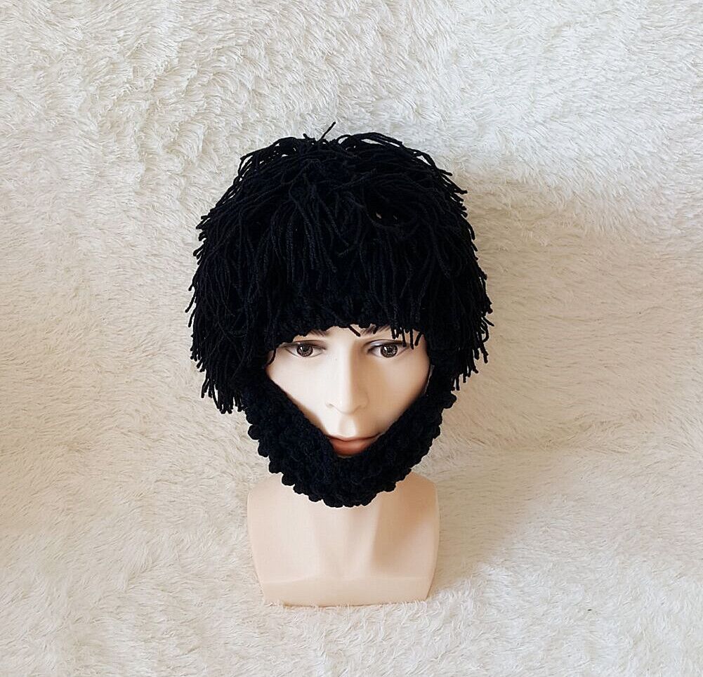 Knitted Wig Beard Hat - Best Clothing Deal | Everyday Home Deal