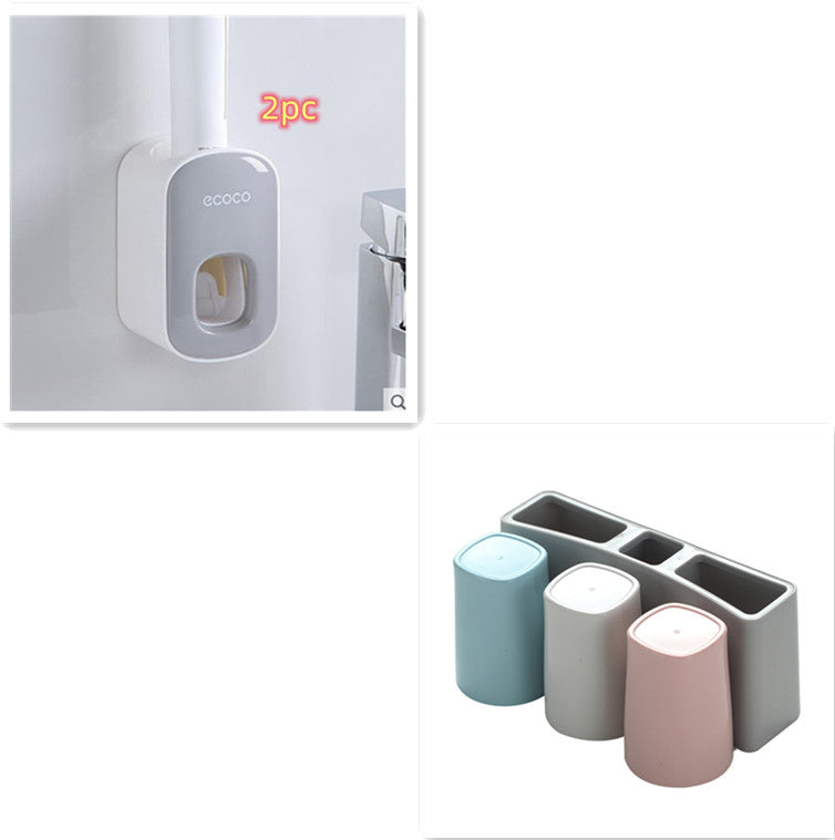Wall Mounted Automatic Toothpaste Holder Bathroom Accessories Set Dispenser | Everyday Home Deal
