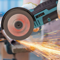 1Set 12V Cordless Mini Angle Grinder Hand Polishing Grinding Machine Cordless Cutter Grinding Tool With 7Pcs Disc 2Pcs 1100mAh Batteries And Charger Hex Key