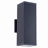12in Outdoor Wall Lights 4 Packs,Modern Square Outdoor Porch Light,Square Cylinder Up Down Lights Aluminum Waterproof Wall Lighting Exterior Light For Porch Patio Garage No Bulb
