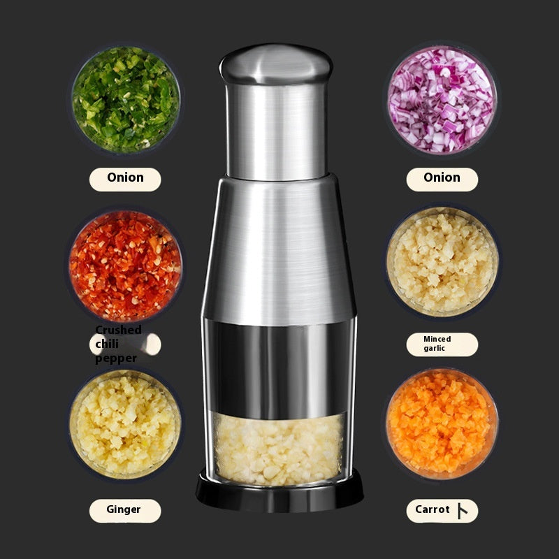 Manual Garlic Crusher & Vegetable Chopper – Multipurpose Onion Chopper, Garlic Press & Kitchen Food Prep Tool | Everyday Home Deal