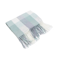 British-style Mens And Womens Couple Tassel Scarf With Large Plaid Pattern