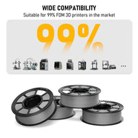 Silk PLA Filament 1.75mm, 1.1kg Spool, Glossy Shiny Finish, Smooth Printing 3D Printer Filament