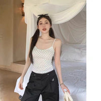 Designer-style Polka-dot Lace Camisole