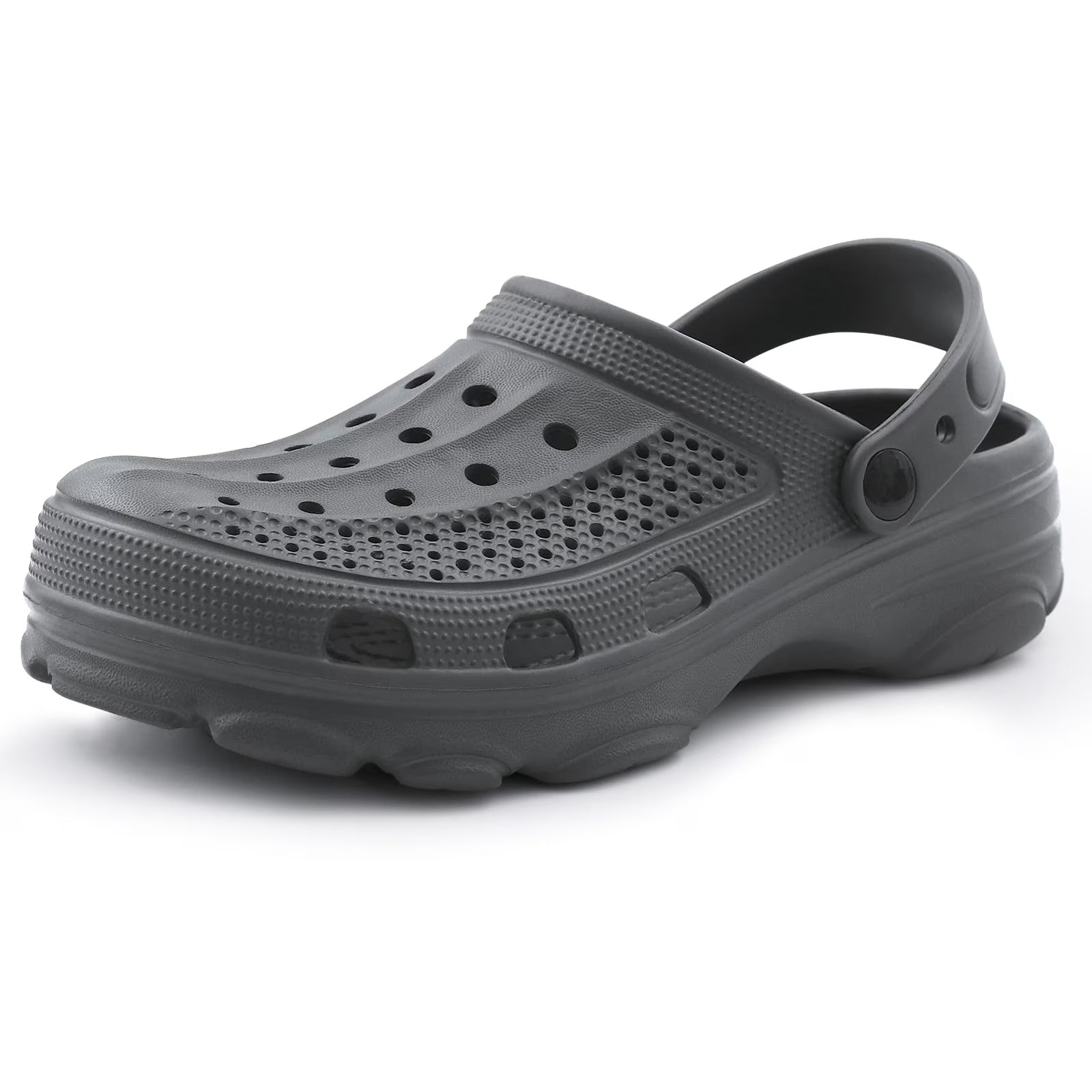 Unisex Garden Clogs Shoes with Arch Support Soft Slip-On Sandals for Women and Men, Grey