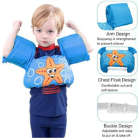 Toddler Swim Vest, Kids Life Jacket Vest, Swim Aid Floats For Swimming Pool, Learn To Swim For 25lbs To 55lbs Toddlers