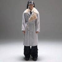 Color-block Design Over-the-knee Trench Coat Silhouette Plus-thick Cotton Coat - Premium Apparel Deal | Everyday Home Deal