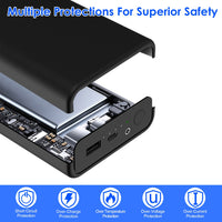 1Pc 10,000mAh OR 20,000mAh 5V 2A Power Bank For Heated Jackets Vests Pants Gloves Scarves DC 7.4V 2A Heated Clothing Replacement Battery Pack For Men Women