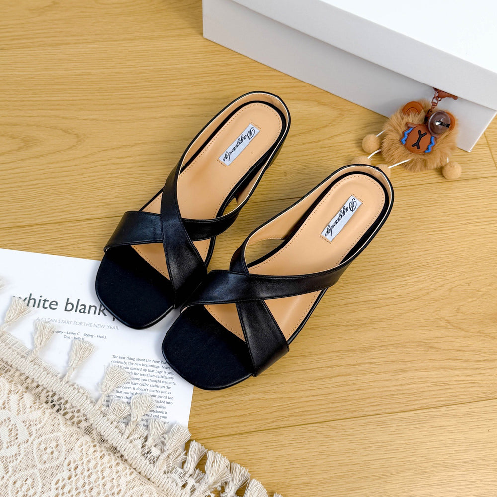 Spring Summer New Outerwear Shoes French-style Open-toe Wedge Sandals