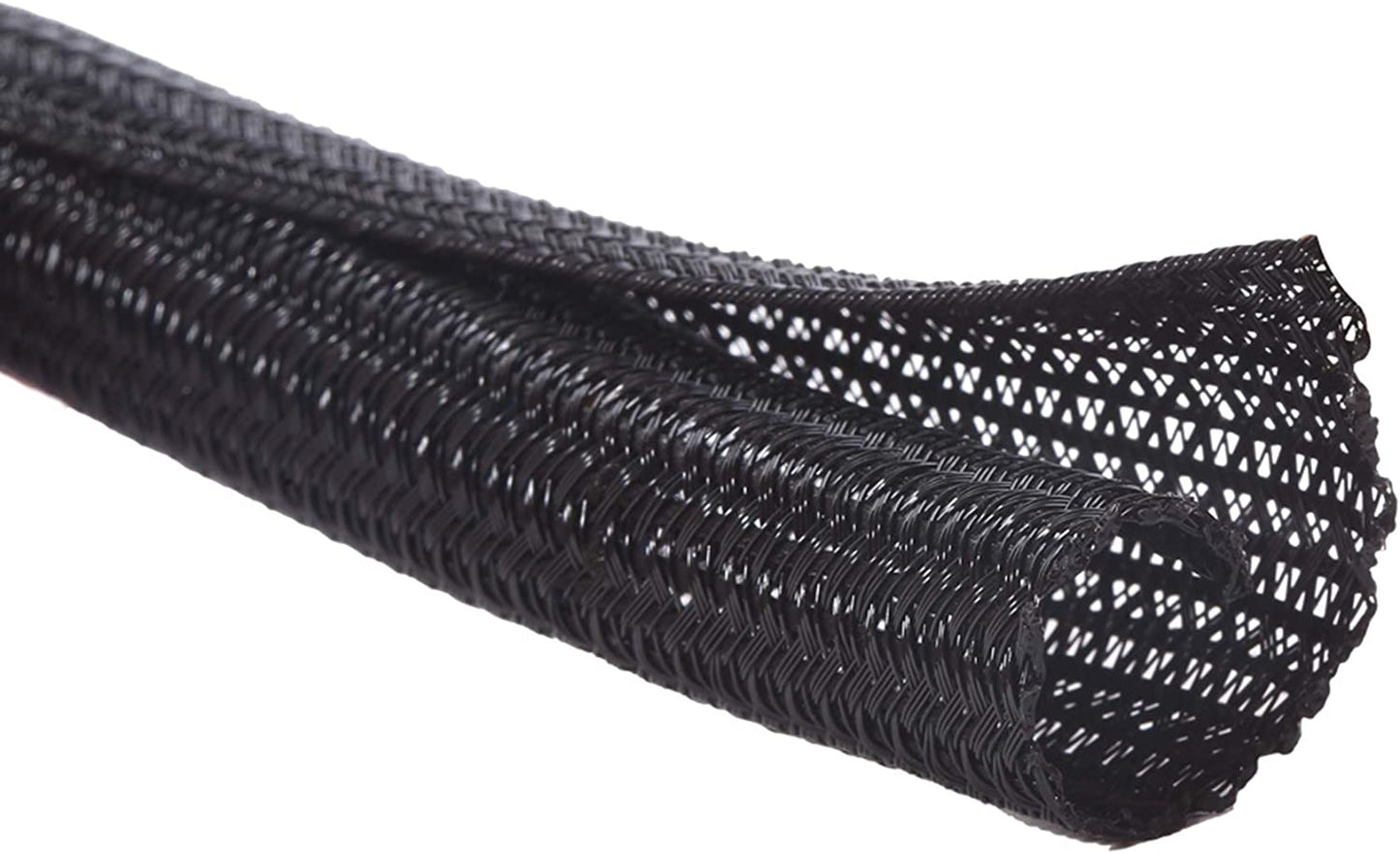 10Ft - 3/4 Inch Cord Protector Wire Loom Tubing Cable Sleeve Split Sleeving for USB Cable Power Cord Audio Video Cable â€“ Protect Cat from Chewing Cords - Black