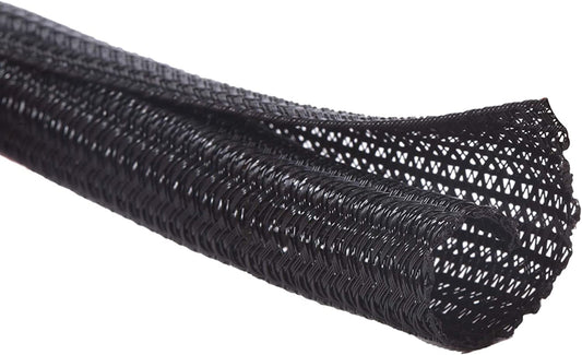10Ft - 3/4 Inch Cord Protector Wire Loom Tubing Cable Sleeve Split Sleeving for USB Cable Power Cord Audio Video Cable â€“ Protect Cat from Chewing Cords - Black