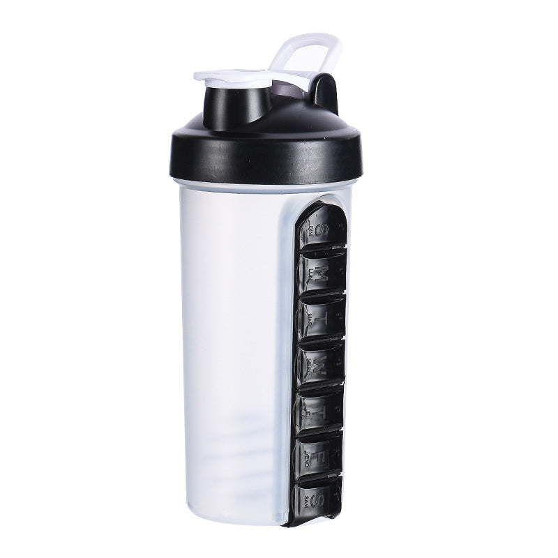Portable Water Bottle with 7-Day Medicine Pill Organizer for Travel | Everyday Home Deal