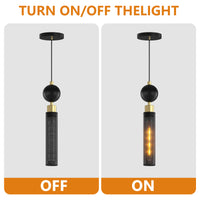Modern Black Wrought Iron Pendant Light For Kitchen Island, Adjustable Cord Pendant Fixture, Hanging Lighting Over Kitchen Island, Indoor Chandelier For Bedroom & Bathroom
