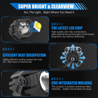 A-Pillar Spotlight Compatible With Trucks Ford Etc ATV Motorcycle