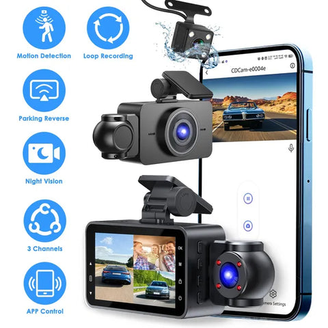 3 Channel Dash Cam - Best Premium Deal | Everyday Home Deal