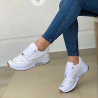 Women's Casual Lace-Up Flat Sequined Walking Sneakers — Premium Footwear Deal | Everyday Home Deal