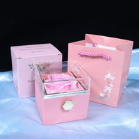 Rotating Soap Flower Rose Gift Box Creative Rotating Rose Jewelry Packaging Box Valentine's Day Gift For Women | Everyday Home Deal