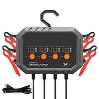 VEVOR Smart Battery Charger, 8-Amp, LiFePO4 Lead-Acid Car Battery Charger, Fully-Automatic Charger Maintainer Desulfator For Boat Motorcycle Lawn Mower Golf Cart Marine Deep Cycle