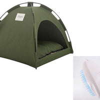 Cat Tent Cooling Mat  Dog House Pet Sofa Camping Dog Bed With Cushion For Dog Kennel Indoor Cat Nest Cat Bed Pets Products