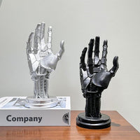 Creative Mechanical Hand Staue, Gaming Controller Holder Stand, Headphone Holder, Necklace Holder, Robot Hand Sculpture, Hand Crafts, Realistic Hand Decor, Modern Home Decor, Gaming Room Decor, Silver