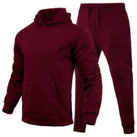 Women's Casual Versatile Solid Color Hoodie Set