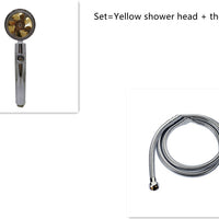 Shower Head Water Saving Flow 360 Degrees Rotating With Small Fan ABS Rain High Pressure Spray Nozzle Bathroom Accessories