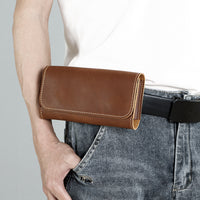 Genuine Leather Mens Cowhide Durable Work Belt-Powered Bag