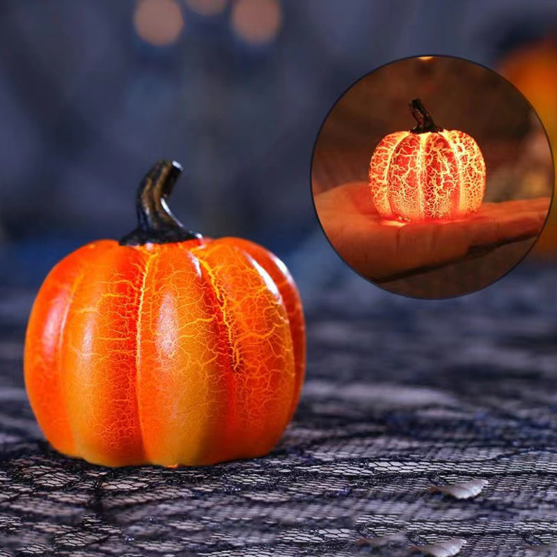 New Halloween Pumpkin Lantern Simulation Pumpkin LED Candle Lamp Resin Luminous Pumpkin | Everyday Home Deal