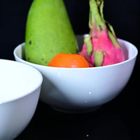 Lily Bone China 2-Piece 8-Inch Deep White Ceramic Bowl Set | Everyday Home Deal