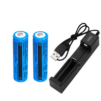 Li-ion Battery&Charger 3000mAh 3.7V Rechargeable Lithium Batteries USB Charger For Torch Flashlight