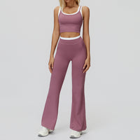 Contrast Nude Yoga Suit Thread