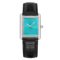 Mens Casual Watch Classic And Minimalist Square Case Two Hands