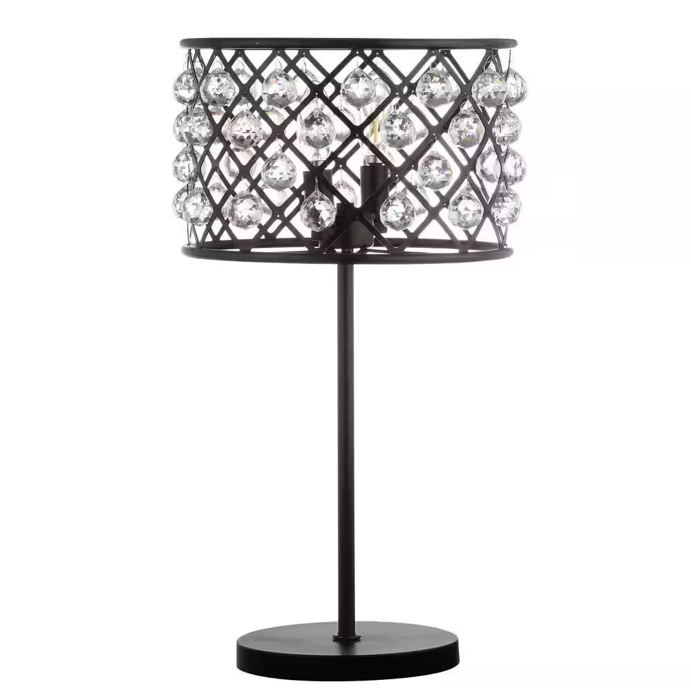 Gabrielle 22.5 In. Oil Rubbed Bronze Metal/Crystal LED Table Lamp