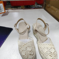 Summer Vacation Mules With Round Toes And Hollowed-out Straw Soles