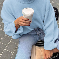 Sweet Crew Neck Pullover Sweater Winter Fashion Loose Long-sleeved Tops For Women Clothing