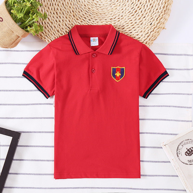 Boys' Korean-Style Comfort-Stretch Lapel Polo T-Shirt — Premium Student Apparel | Everyday Home Deal