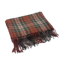 British-style Mens And Womens Couple Tassel Scarf With Large Plaid Pattern