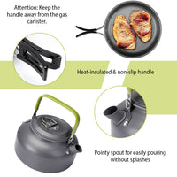 12-Piece Camping Cookware Set with Pot, Pan, Kettle, Cup & Utensils – Lightweight Outdoor Cooking Kit for Hiking & Picnics | Everyday Home Deal